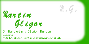 martin gligor business card